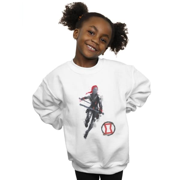Marvel Girls Avengers Endgame Painted Black Widow Sweatshirt