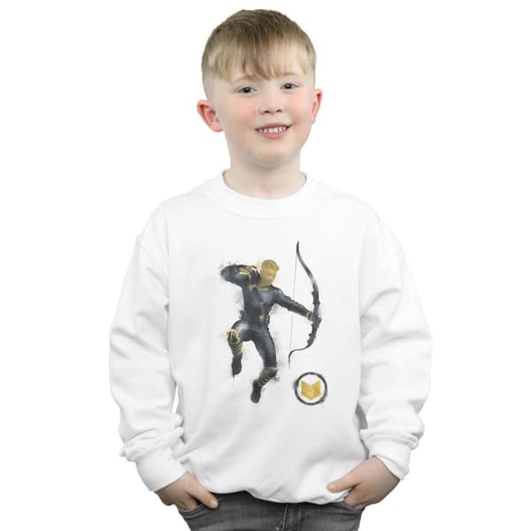 Marvel Boys Avengers Endgame Painted Hawkeye Sweatshirt