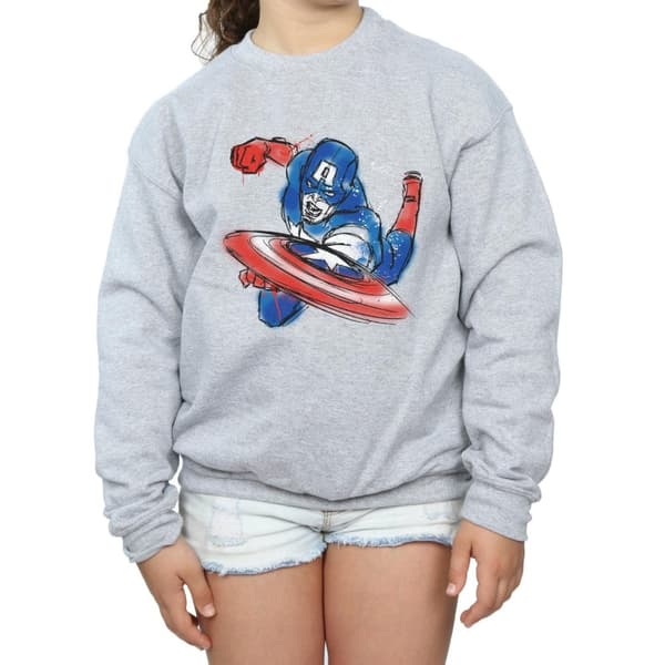 Marvel Avengers Captain America Spray Sweatshirt för flickor
