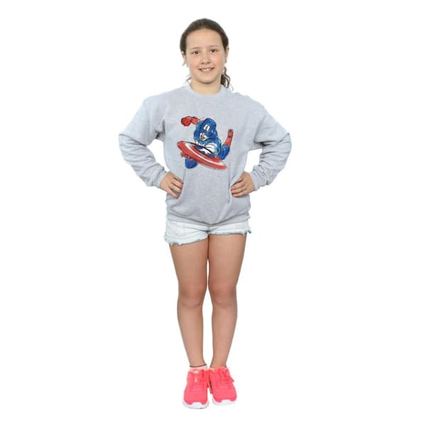 Marvel Avengers Captain America Spray Sweatshirt för flickor