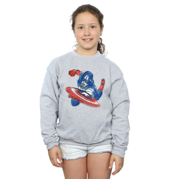 Marvel Avengers Captain America Spray Sweatshirt för flickor