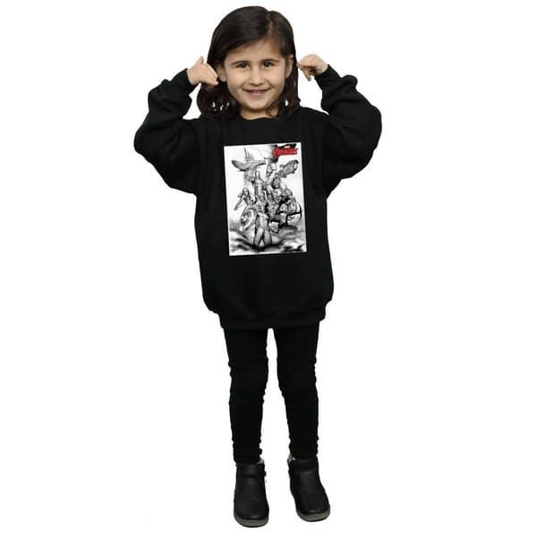 Marvel Girls Avengers Assemble Team Sketch Sweatshirt