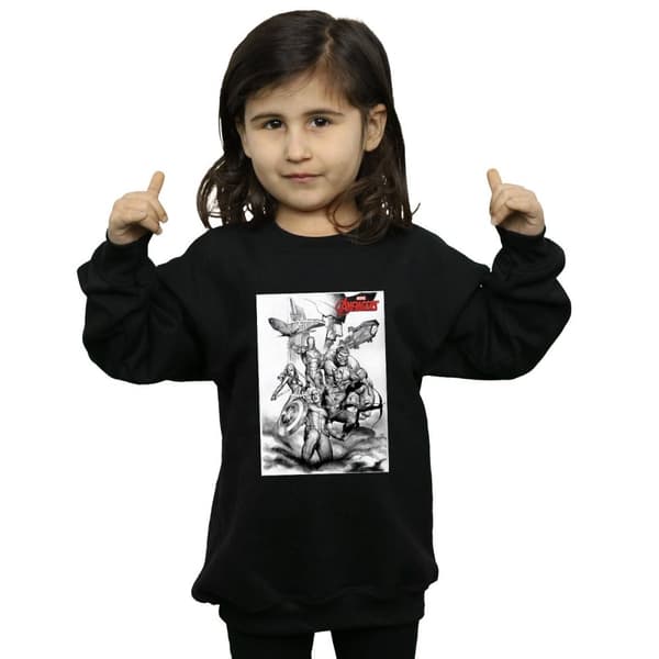 Marvel Girls Avengers Assemble Team Sketch Sweatshirt