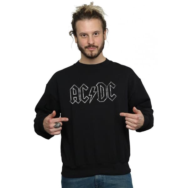 AC/DC Sweatshirt med Jagged-logga för herrar