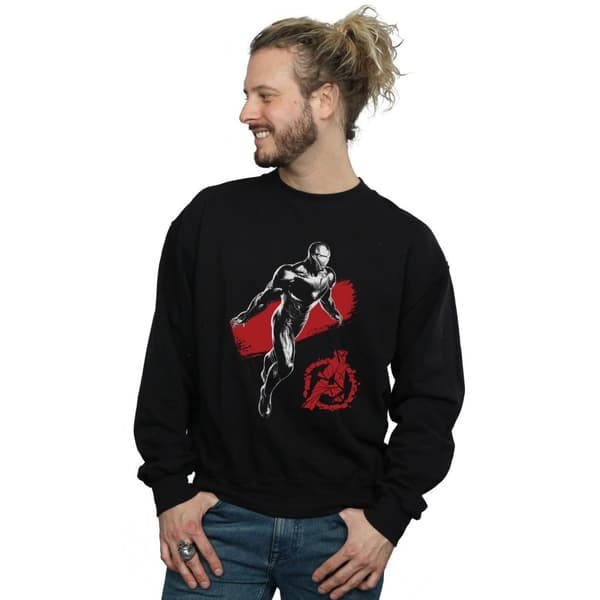 Marvel Mens Avengers Endgame Mono Iron Man Sweatshirt