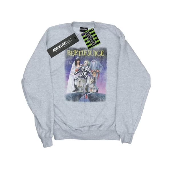 Beetlejuice Womens/Ladies Distressed Poster Sweatshirt