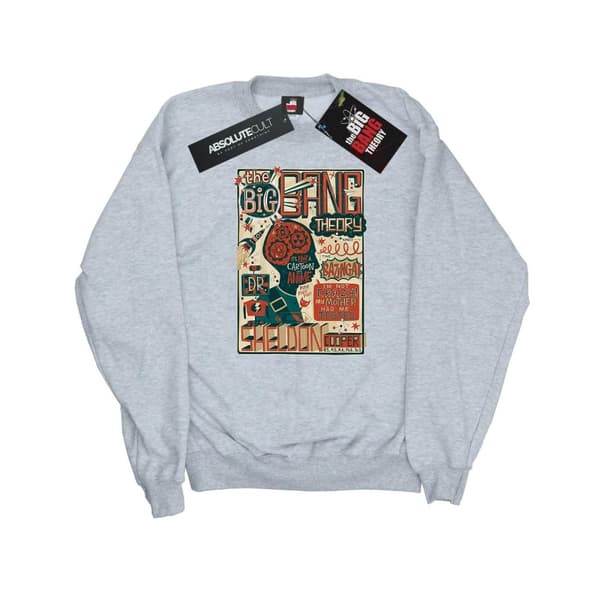 Big Bang Theory Sweatshirt med infografisk affisch - dam/dam