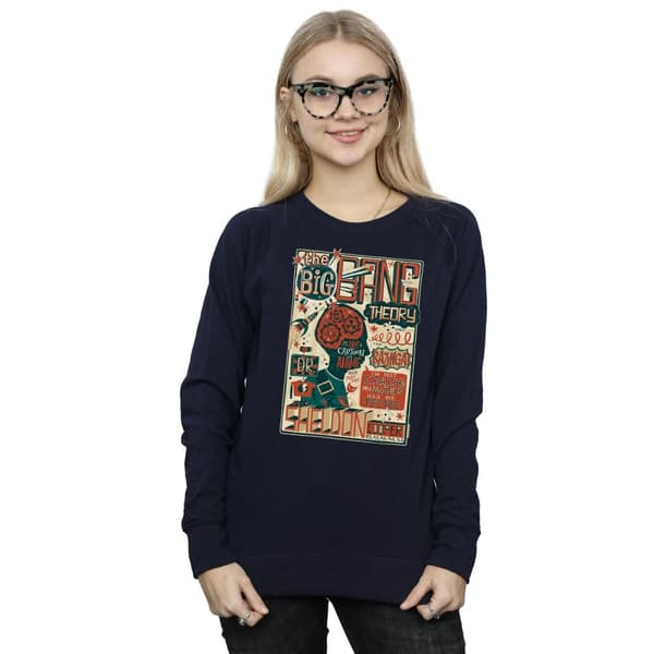 Big Bang Theory Sweatshirt med infografisk affisch - dam/dam