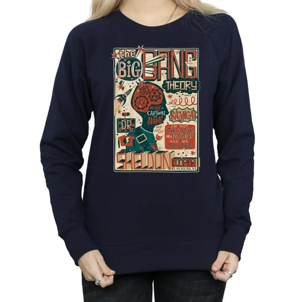 Big Bang Theory Sweatshirt med infografisk affisch - dam/dam