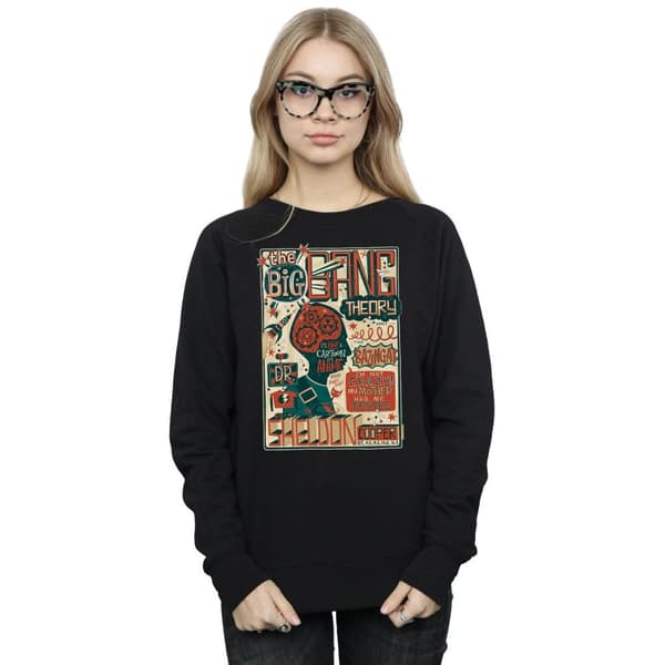 Big Bang Theory Sweatshirt med infografisk affisch - dam/dam