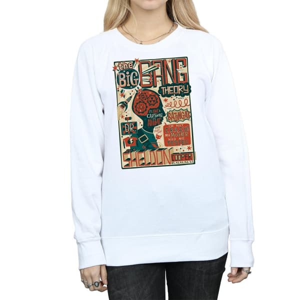 Big Bang Theory Sweatshirt med infografisk affisch - dam/dam