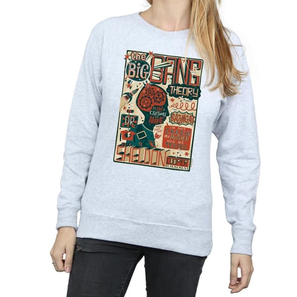 Big Bang Theory Sweatshirt med infografisk affisch - dam/dam