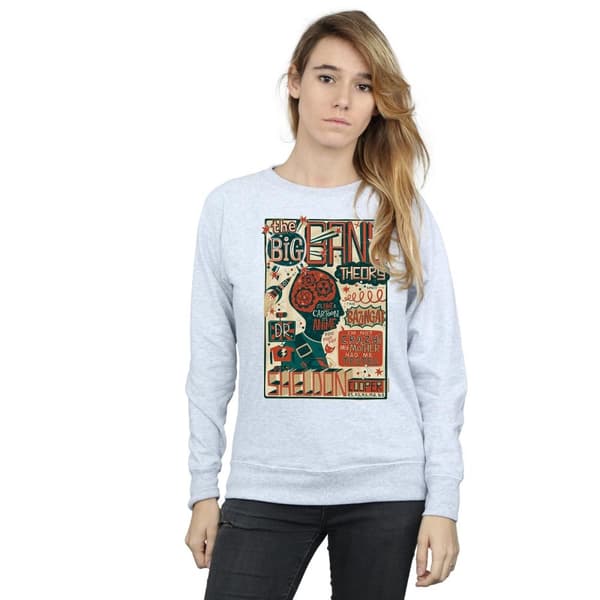 Big Bang Theory Sweatshirt med infografisk affisch - dam/dam