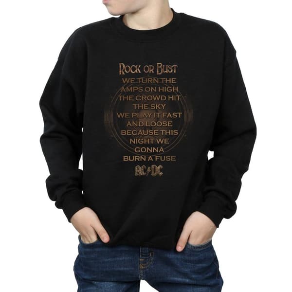 AC/DC Boys Rock Or Bust Lyrics Sweatshirt