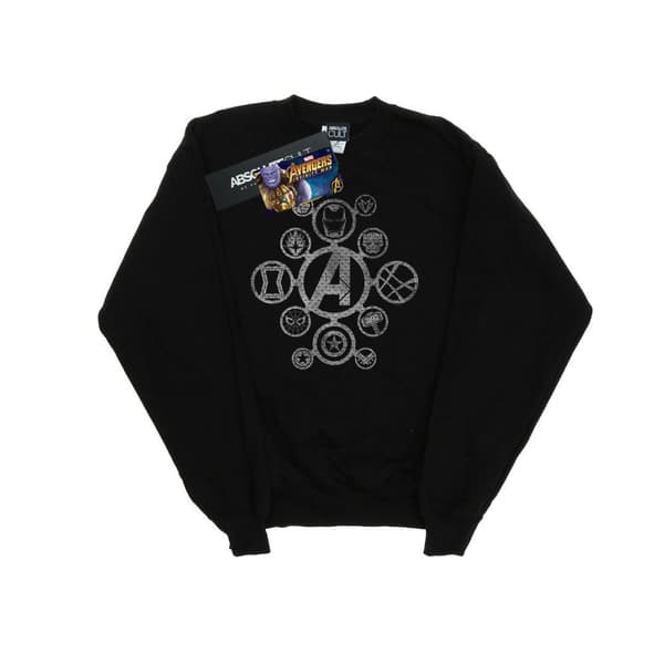 Marvel Mens Avengers Infinity War Distressed Metal Icons Sweatshirt