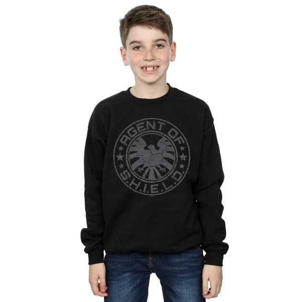 Marvel Boys Avengers Shield Beaten Circle Sweatshirt