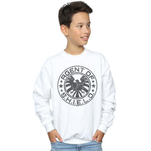 Marvel Boys Avengers Shield Beaten Circle Sweatshirt