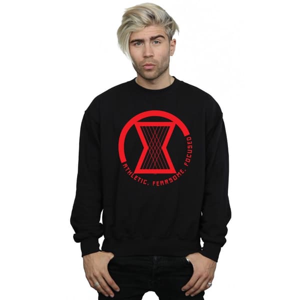 Marvel Mens Black Widow Movie Athletic Logo Sweatshirt
