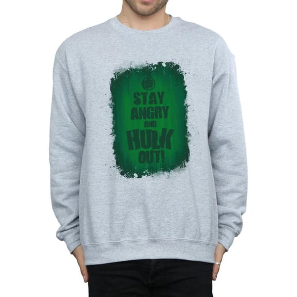 Marvel Mens Hulk Stay Angry-tröja