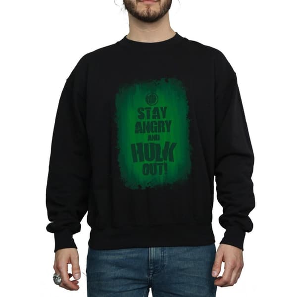 Marvel Mens Hulk Stay Angry-tröja
