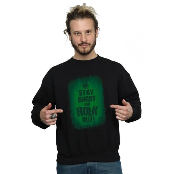 Marvel Mens Hulk Stay Angry-tröja