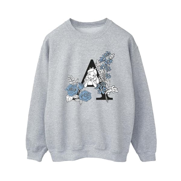 Disney Dam/Tjej Alice In Wonderland Bokstav A Sweatshirt