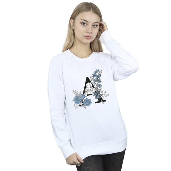 Disney Dam/Tjej Alice In Wonderland Bokstav A Sweatshirt