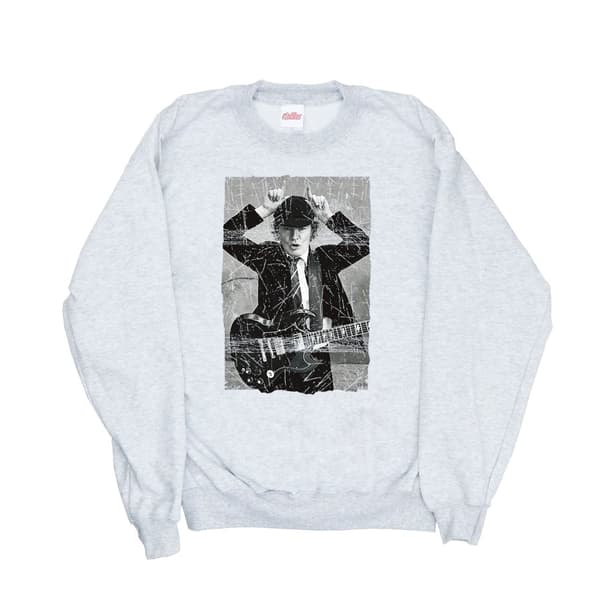 AC/DC Womens/Ladies Angus Young Distressed Photo Sweatshirt