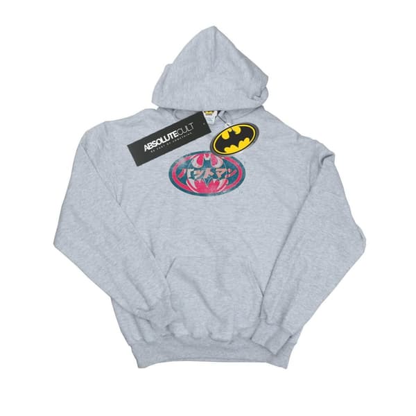 DC Comics Mens Batman Japanese Logo Red Hoodie