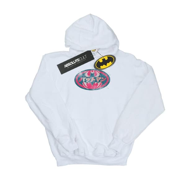 DC Comics Mens Batman Japanese Logo Red Hoodie