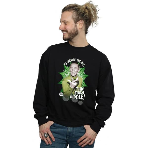 DC Comics Mens Batman TV Series The Riddler Time for a Riddle Sweatshirt