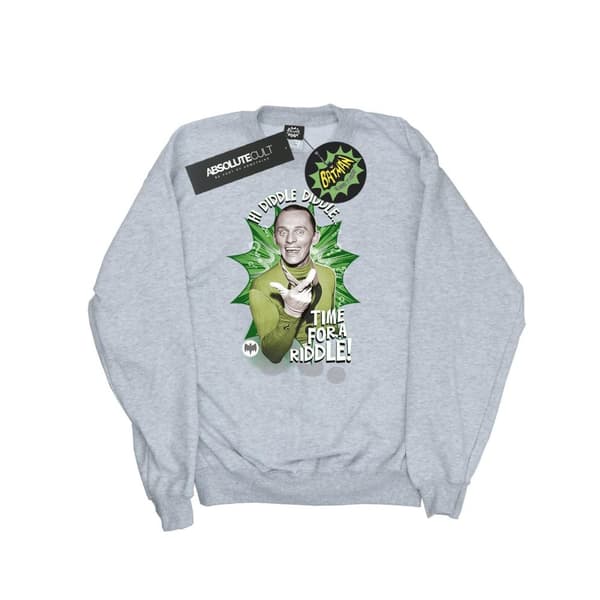DC Comics Mens Batman TV Series The Riddler Time for a Riddle Sweatshirt