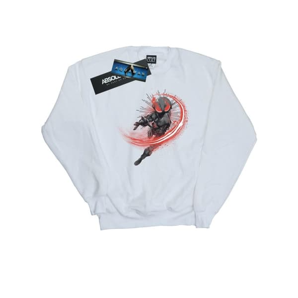 DC Comics Girls Aquaman Black Manta Flash Sweatshirt White 5-6 Years