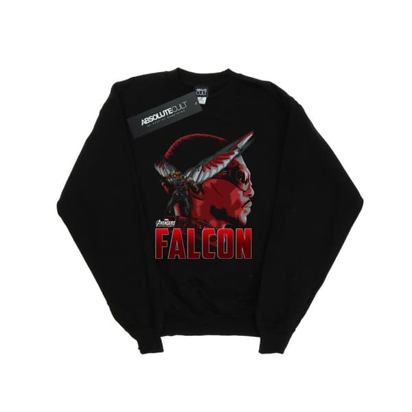 Marvel Mens Avengers Infinity War Falcon Character Sweatshirt Black 3XL
