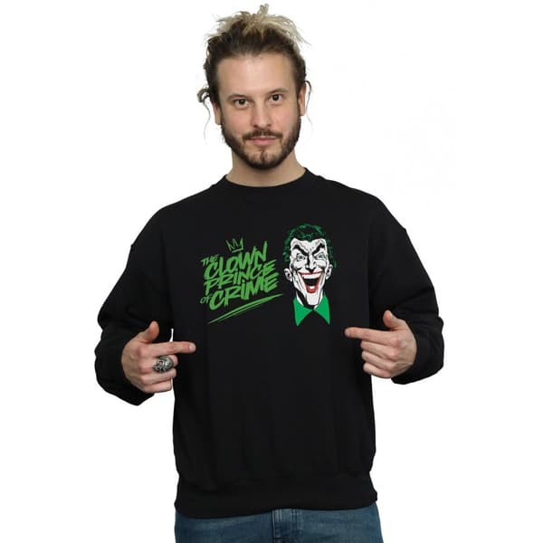 DC Comics Mens Batman Joker The Clown Prince Of Crime Sweatshirt