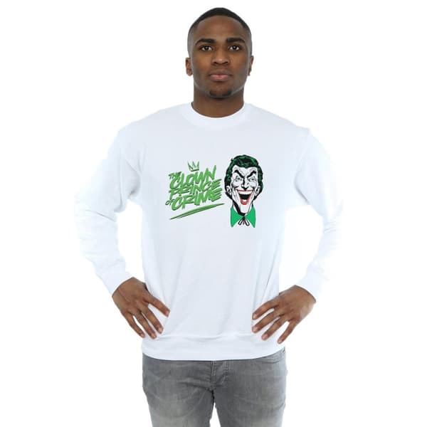 DC Comics Mens Batman Joker The Clown Prince Of Crime Sweatshirt