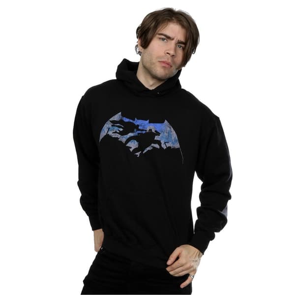 DC Comics Batman v Superman Battle Silhouette-hoodie för herrar