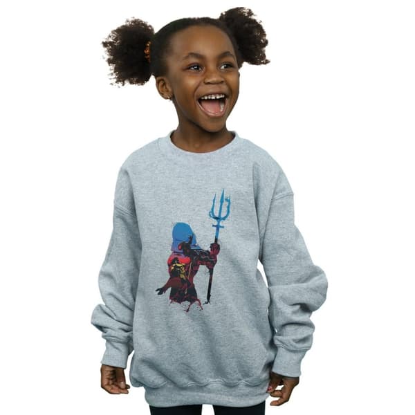 DC Comics Girls Aquaman Battle Silhouette Sweatshirt