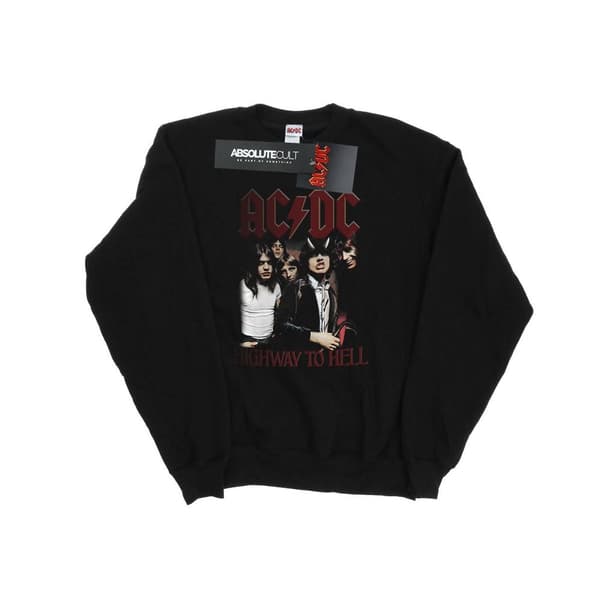 AC/DC Womens/Ladies Highway To Hell Sweatshirt Black S