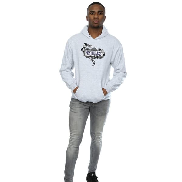 Beetlejuice Mens Sandworm Logo Hoodie