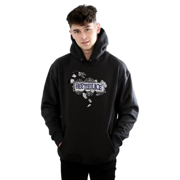 Beetlejuice Mens Sandworm Logo Hoodie