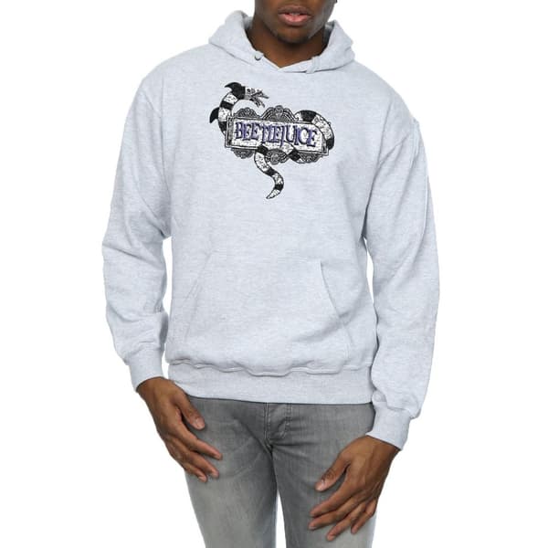 Beetlejuice Mens Sandworm Logo Hoodie