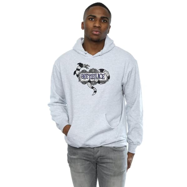 Beetlejuice Mens Sandworm Logo Hoodie