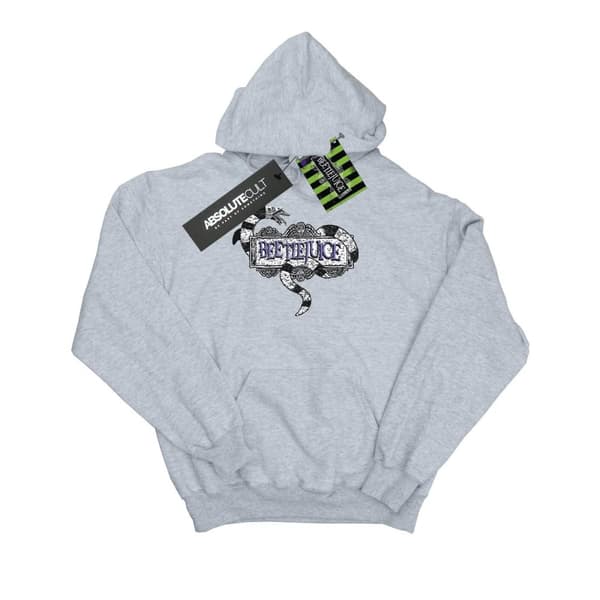 Beetlejuice Mens Sandworm Logo Hoodie