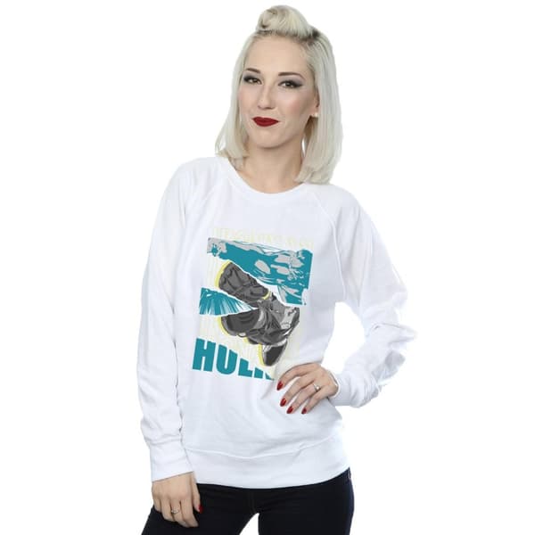 Marvel Dam/Tjej Avengers Iron Man And Hulk Collage Sweatshirt