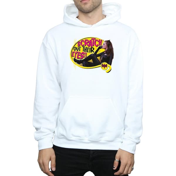 DC Comics Mens Batman TV Series Catwoman Scratch Hoodie