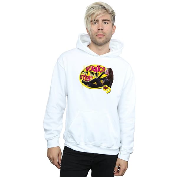 DC Comics Mens Batman TV Series Catwoman Scratch Hoodie