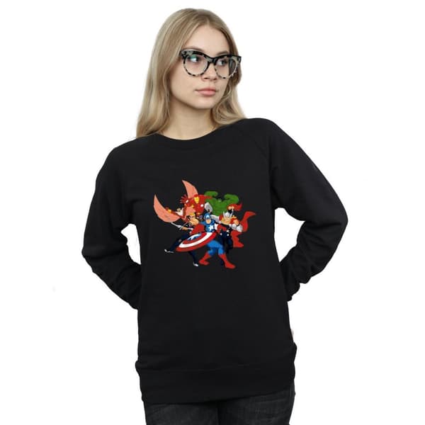 Marvel Womens/Ladies Avengers Assemble Comic Team Sweatshirt