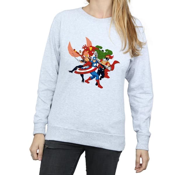Marvel Womens/Ladies Avengers Assemble Comic Team Sweatshirt