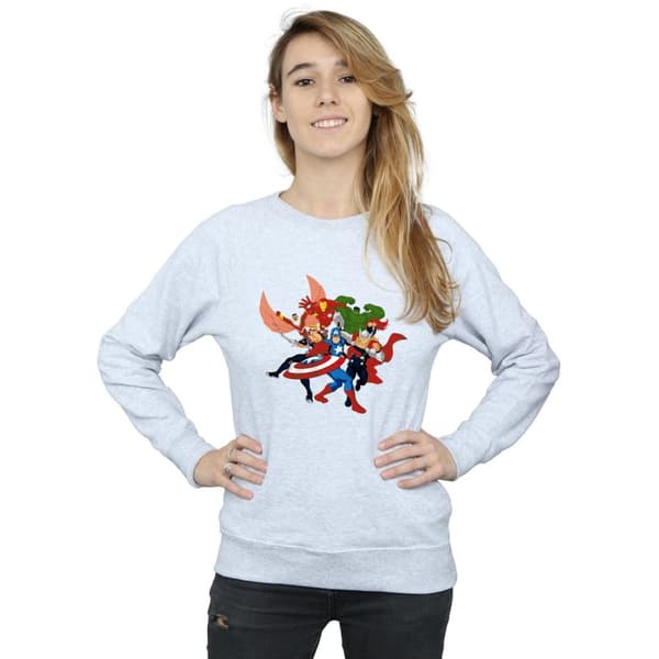 Marvel Womens/Ladies Avengers Assemble Comic Team Sweatshirt